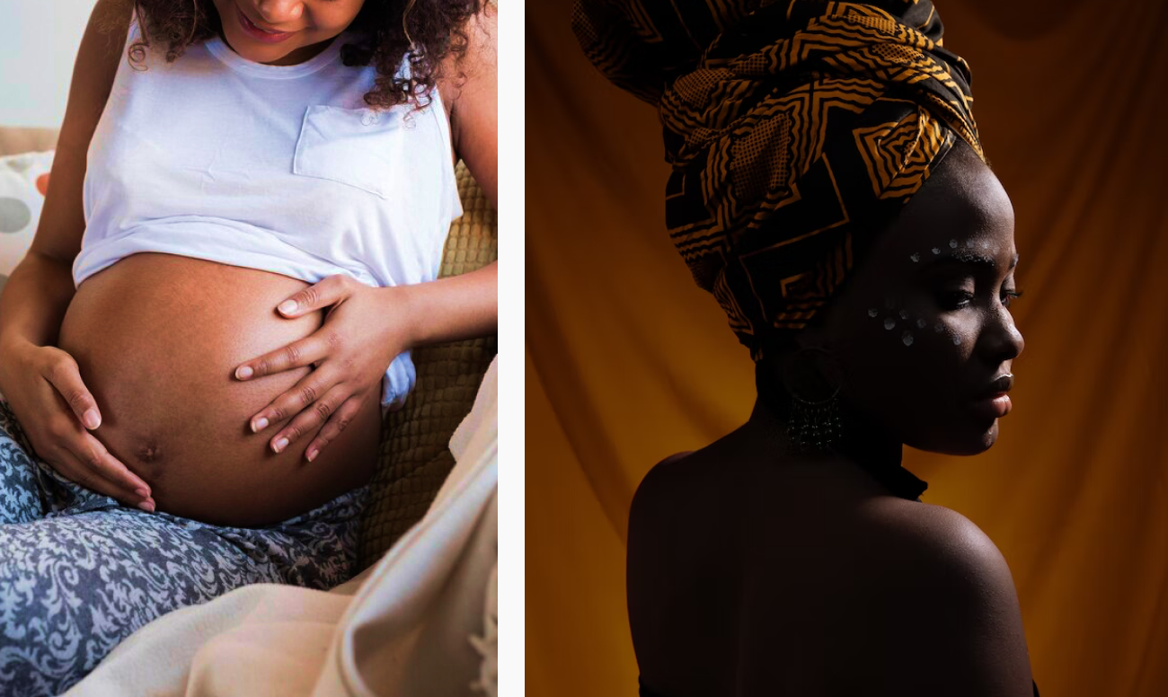 Фото беременной девушки из Нигерии
