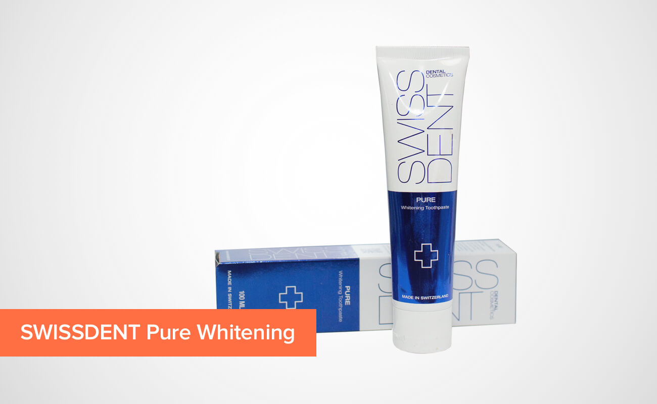 Фото отбеливающей зубной пасты SWISSDENT Pure Whitening