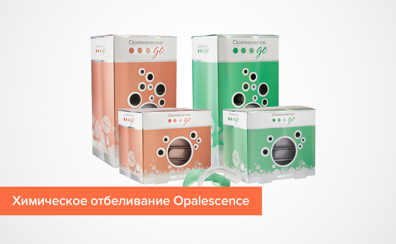 Фото препаратов системы Opalescence для химического отбеливания