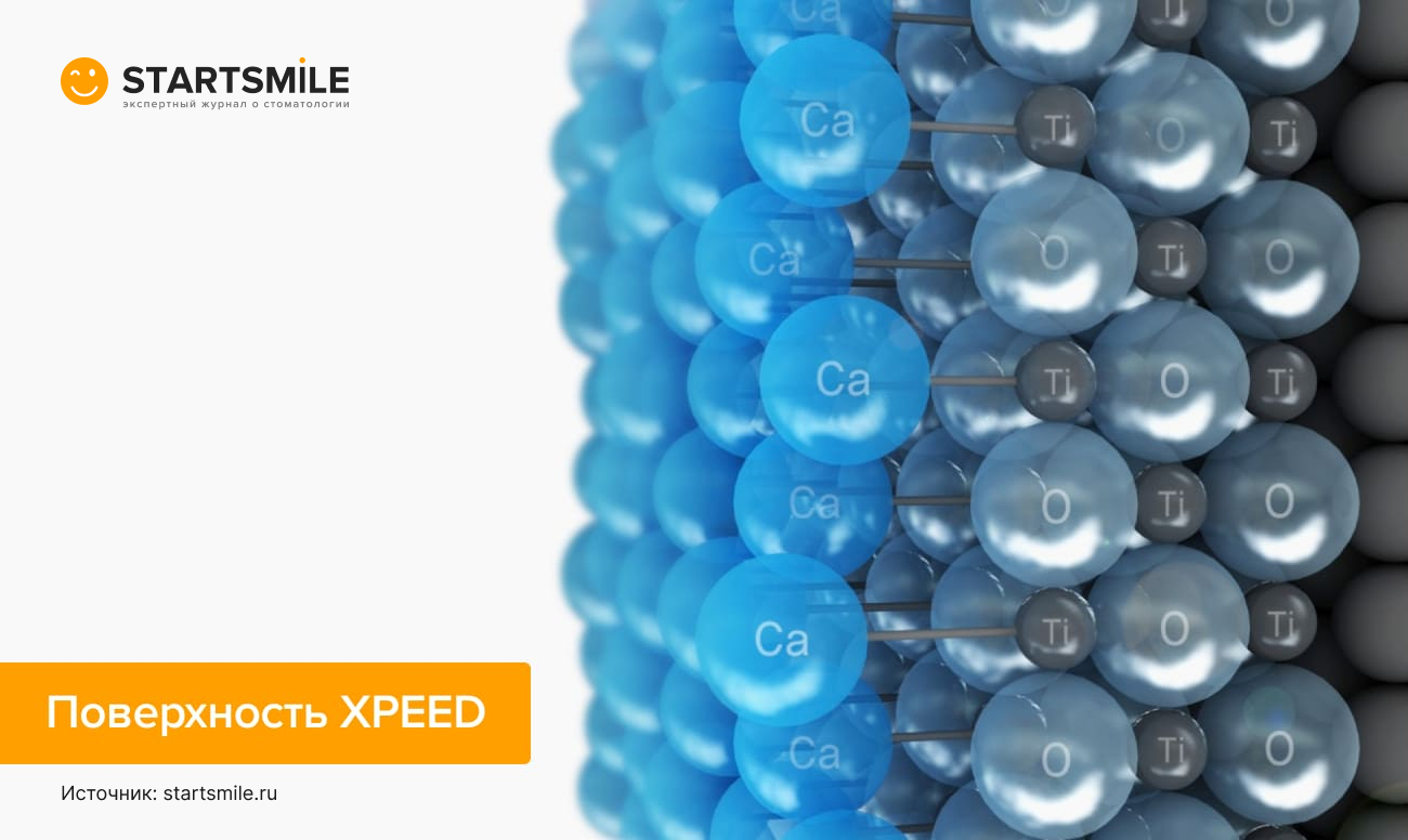 Поверхность XPEED Фото покрытия XPEED у импланта АnyOne.