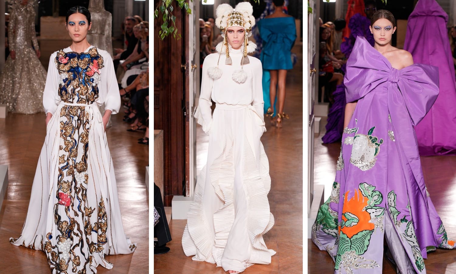 Фото с показа коллекции Пьерпаоло Пиччоли на Неделе высокой моды в париже 2019