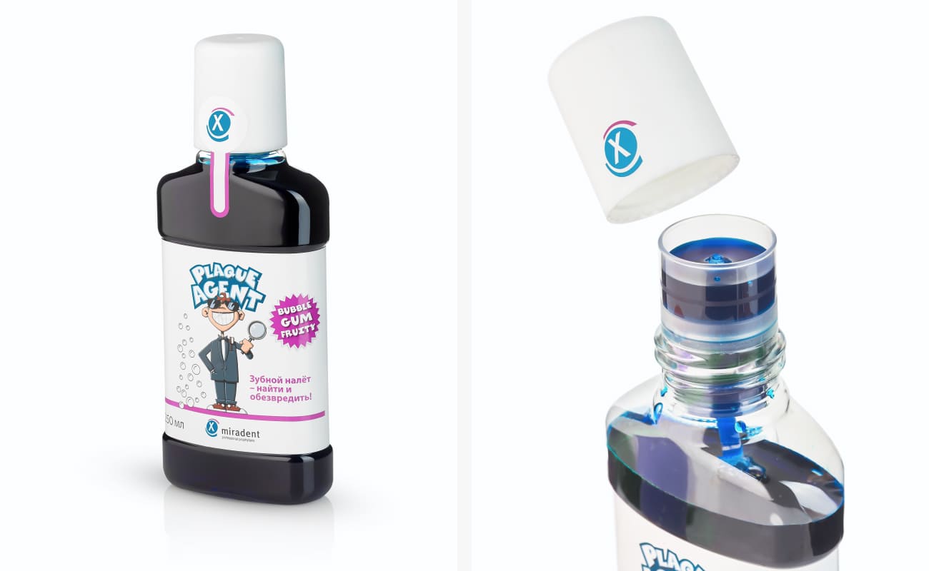 Фото средства Plaque Agent® с дозатором для удобного пользования.