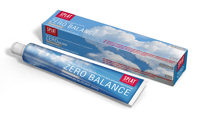 Гипоаллергенная зубная паста без ароматизаторов Zero Balance серии Splat Special
