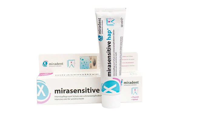 Зубная паста Miradent Mirasensitive hap+